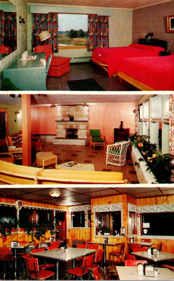 McGuires Grill & Motel - Vintage Postcard